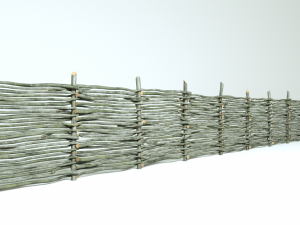 wooden fence 3D 模型