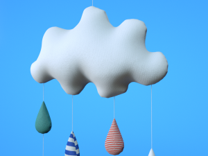 soft toy of cloud 3D-Modell