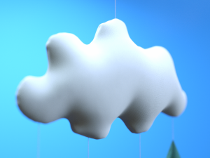 soft toy of cloud 3D-Modell