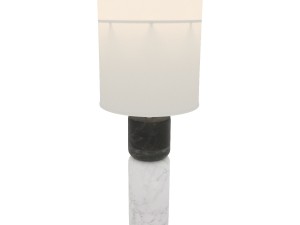 stacked marble table lamp 3D Model