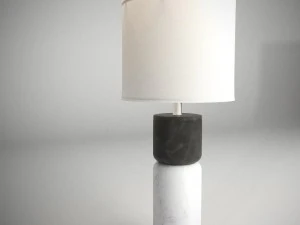 stacked marble table lamp 3D Model