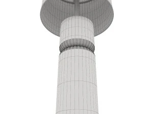 stacked marble table lamp 3D Model