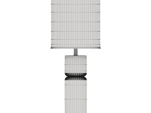 stacked marble table lamp 3D Model