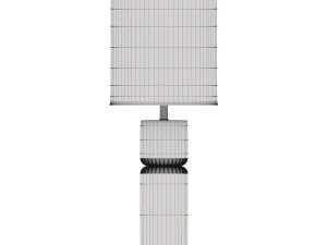 stacked marble table lamp 3D Model