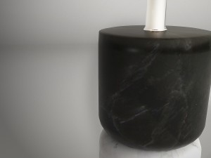 stacked marble table lamp 3D Model