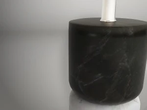 stacked marble table lamp 3D Model