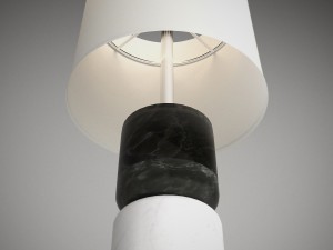 stacked marble table lamp 3D Model