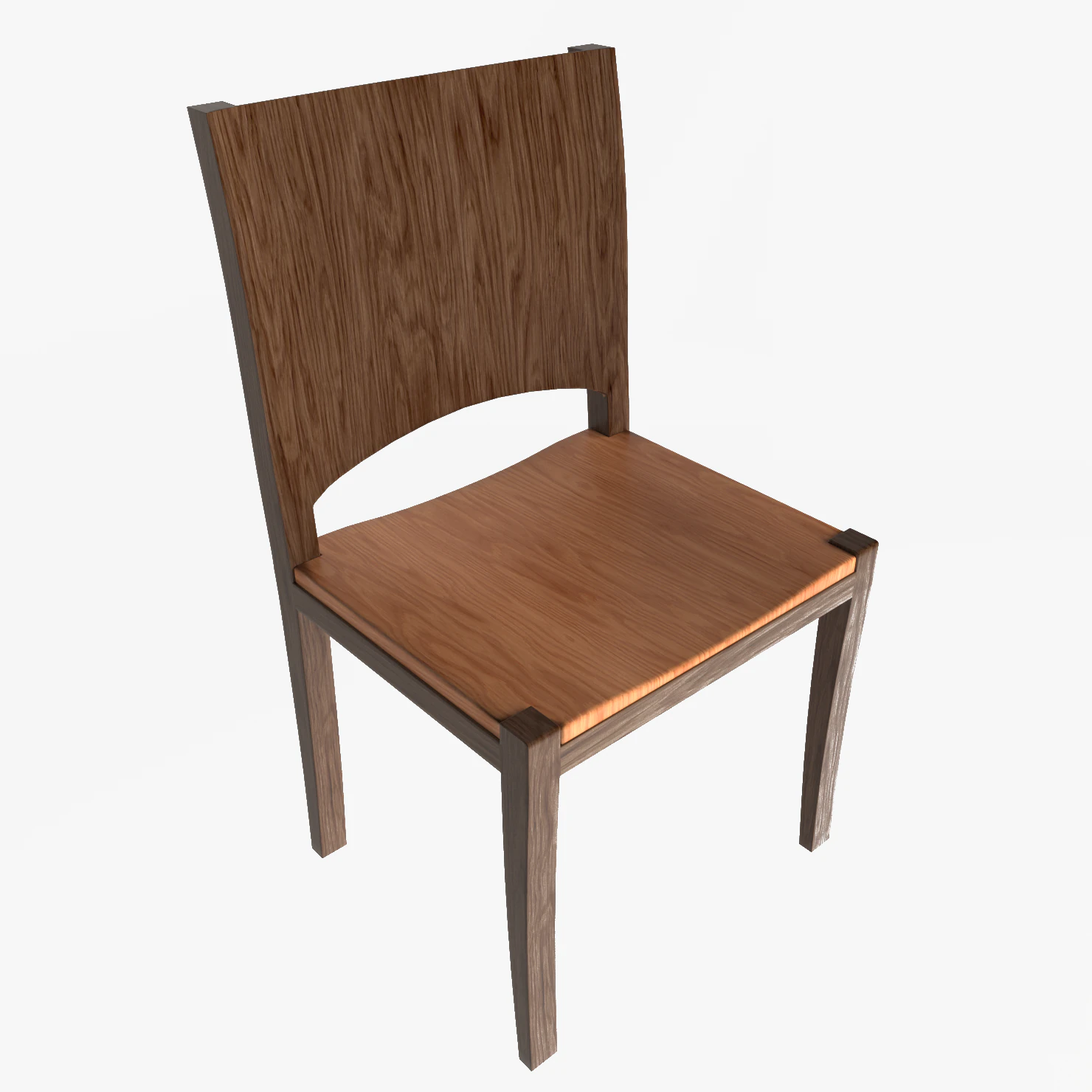 modern wood dining chairs 3D Model .c4d .max .obj .3ds .fbx .stl .blend