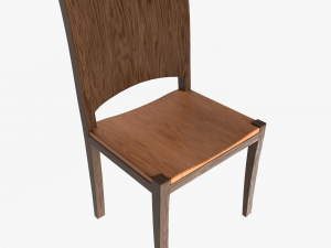 modern wood dining chairs 3D Модель
