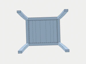 modern wood dining chairs 3D Model