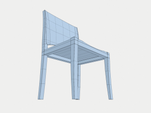 modern wood dining chairs Model 3D