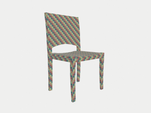 modern wood dining chairs Model 3D