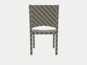 modern wood dining chairs Model 3D