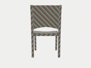 modern wood dining chairs 3D Model