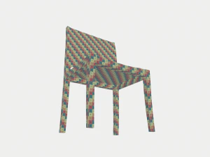 modern wood dining chairs 3D Model