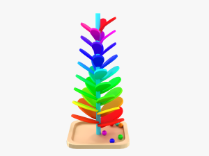montessori mainbow wooden soundtree toy 3D 模型