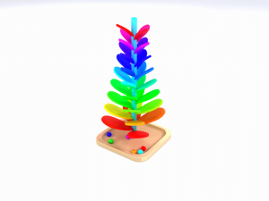 montessori mainbow wooden soundtree toy 3D Model