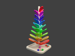 montessori mainbow wooden soundtree toy 3D Model