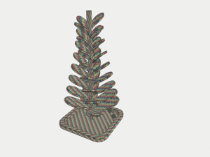 montessori mainbow wooden soundtree toy 3D Model