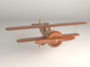 wooden aircraft Modèle 3D