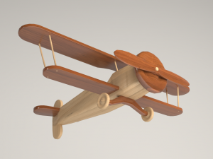 wooden aircraft Modèle 3D