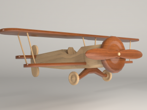 wooden aircraft Modèle 3D