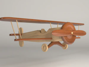 wooden aircraft 3D Model