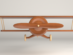 wooden aircraft Modèle 3D
