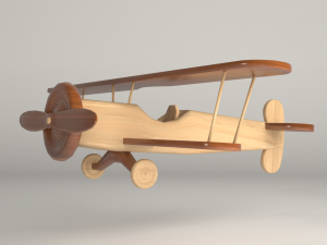 wooden aircraft Modèle 3D