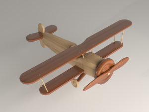wooden aircraft Modèle 3D