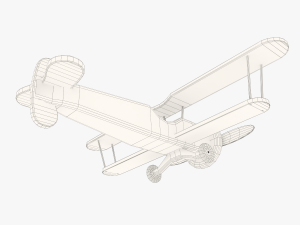 wooden aircraft Modèle 3D