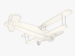 wooden aircraft 3D Model