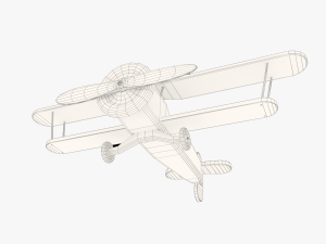 wooden aircraft Modèle 3D