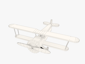 wooden aircraft Modèle 3D