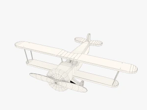 wooden aircraft 3D Model