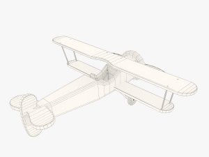 wooden aircraft Modèle 3D