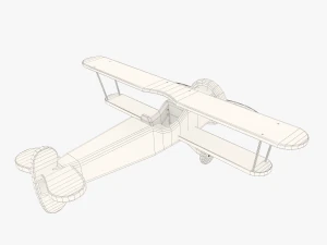 wooden aircraft 3D Model