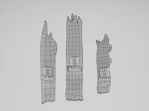wooden shelf for candles 3D Model