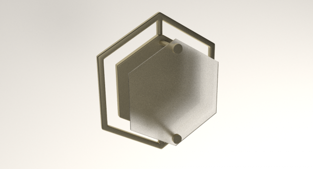 hex geometric wall sconce 3D Model .c4d .max .obj .3ds .fbx .stl .blend 