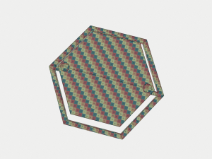 hex geometric wall sconce 3D Model