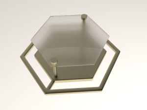 hex geometric wall sconce 3D Model