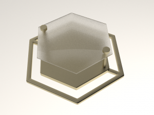 hex geometric wall sconce 3D Model