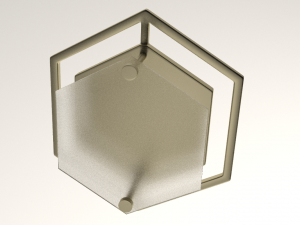 hex geometric wall sconce 3D Model