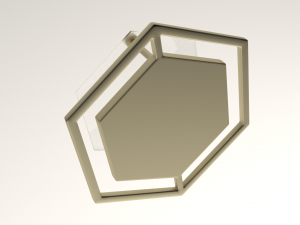 hex geometric wall sconce 3D Model