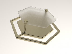 hex geometric wall sconce 3D Model