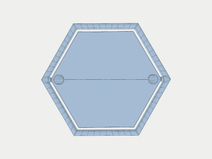 hex geometric wall sconce 3D Model
