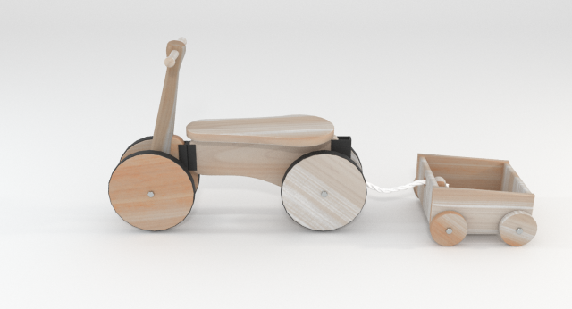 toy of wooden bicycle Model 3D .c4d .max .obj .3ds .fbx .stl .blend 