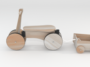 toy of wooden bicycle Modèle 3D