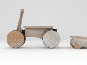 toy of wooden bicycle Model 3D