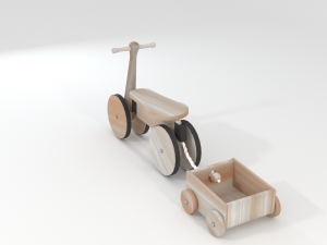 toy of wooden bicycle Model 3D